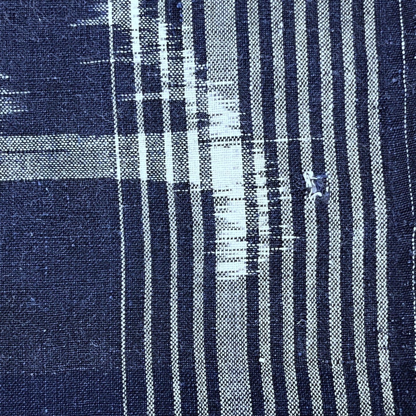 "Single Crane" Vintage Indigo Fabric