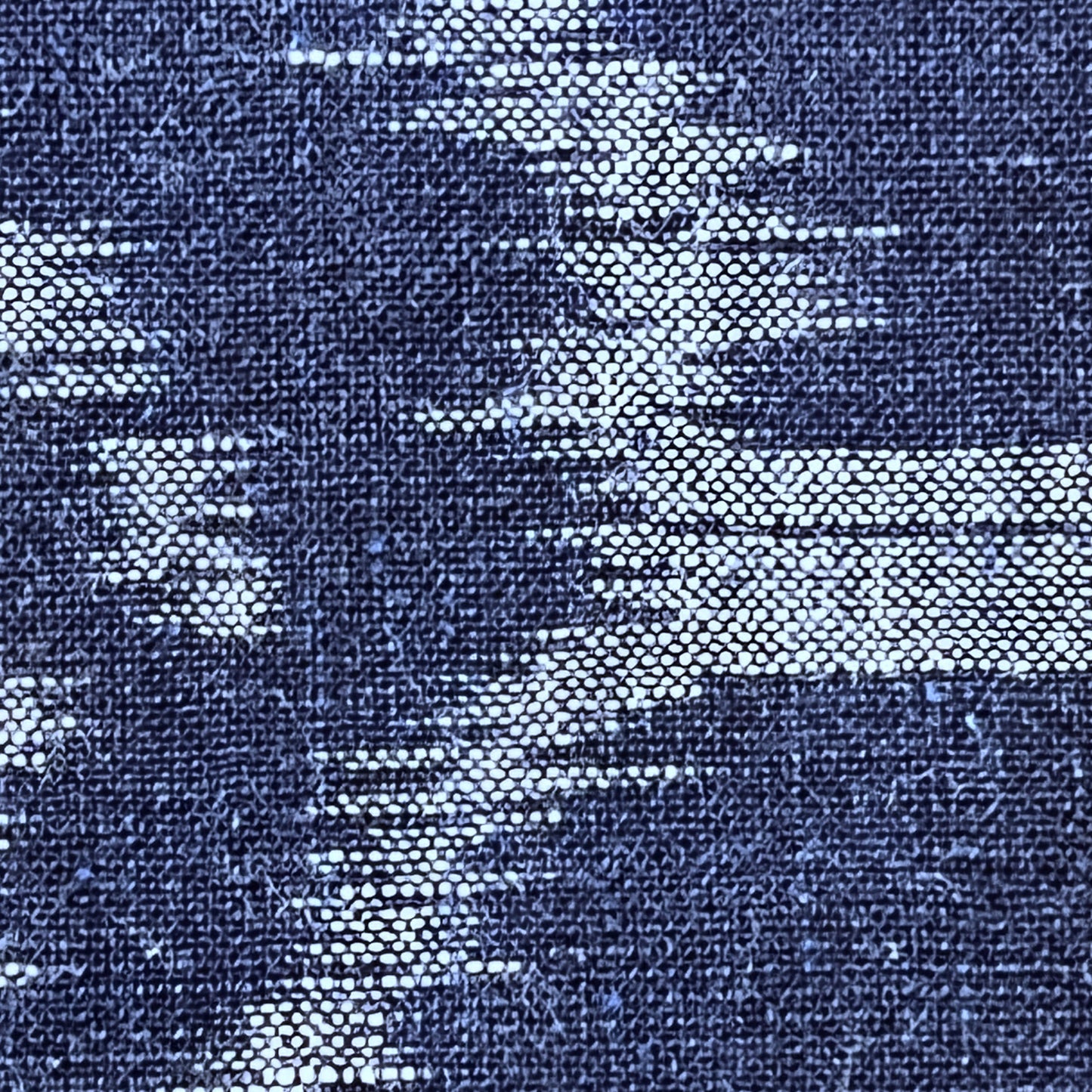 "Single Crane" Vintage Indigo Fabric