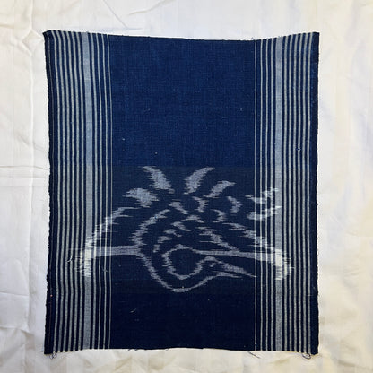 "Single Crane" Vintage Indigo Fabric