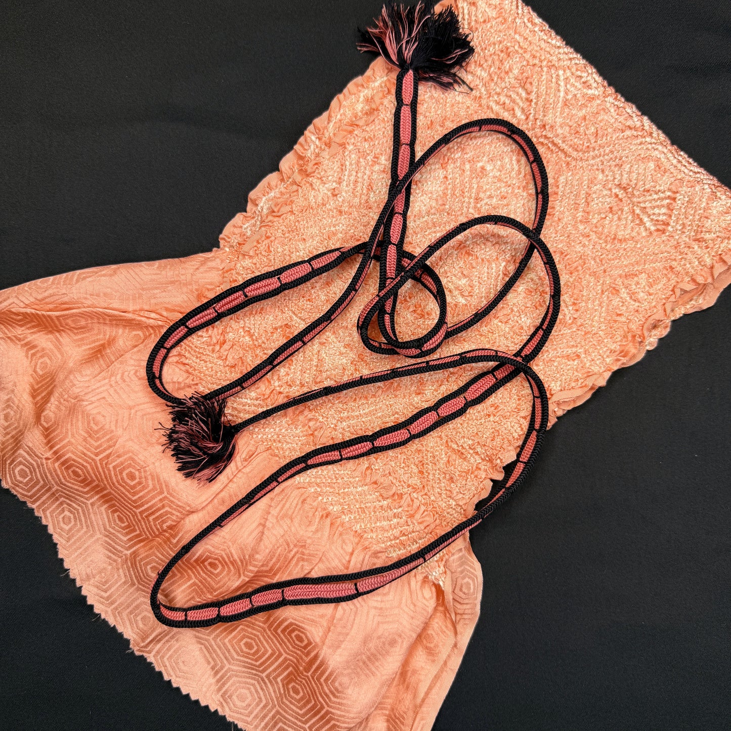 "Coral Blush" Obiage Obijime Set