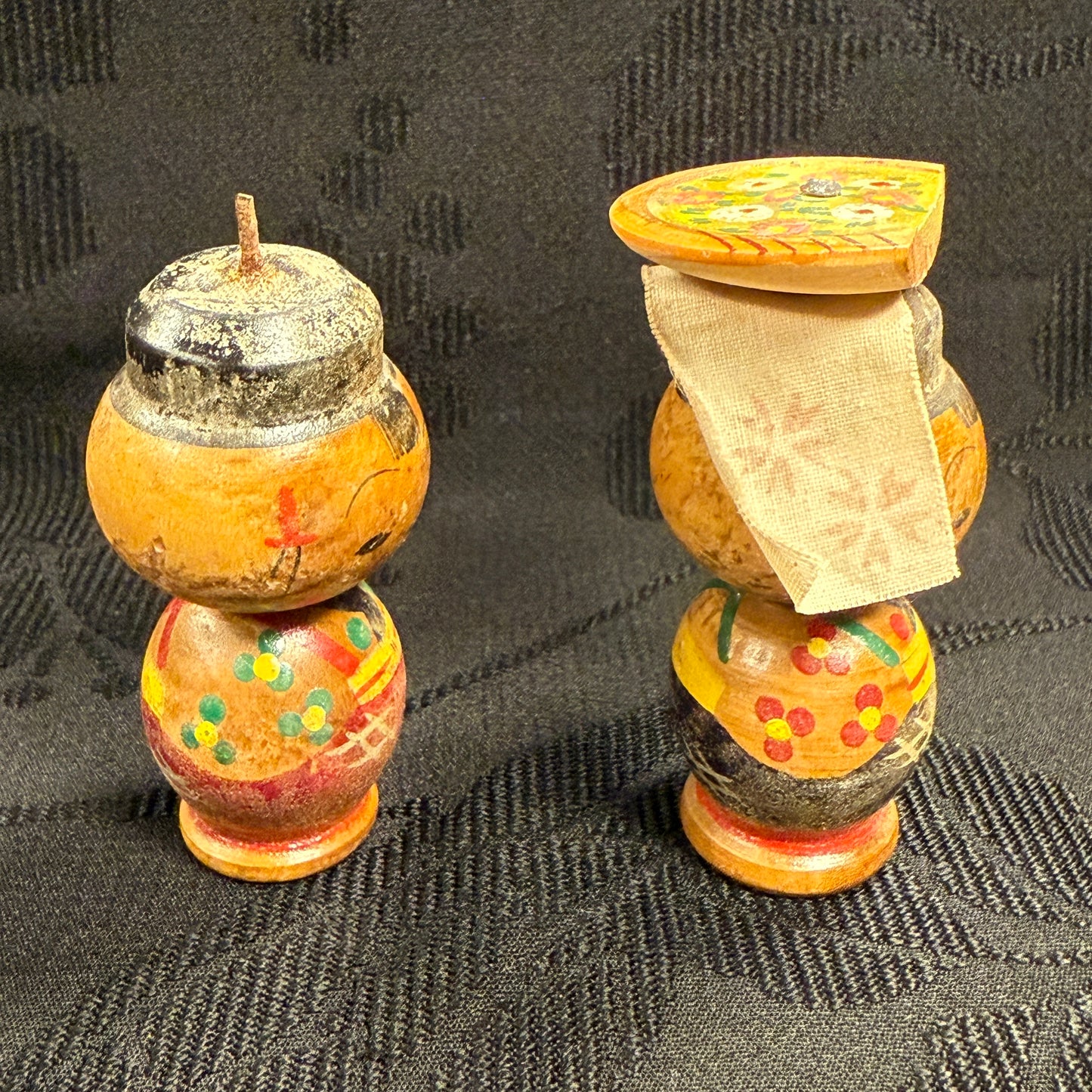 "Rustic Charm" Vintage Kokeshi Doll Pair