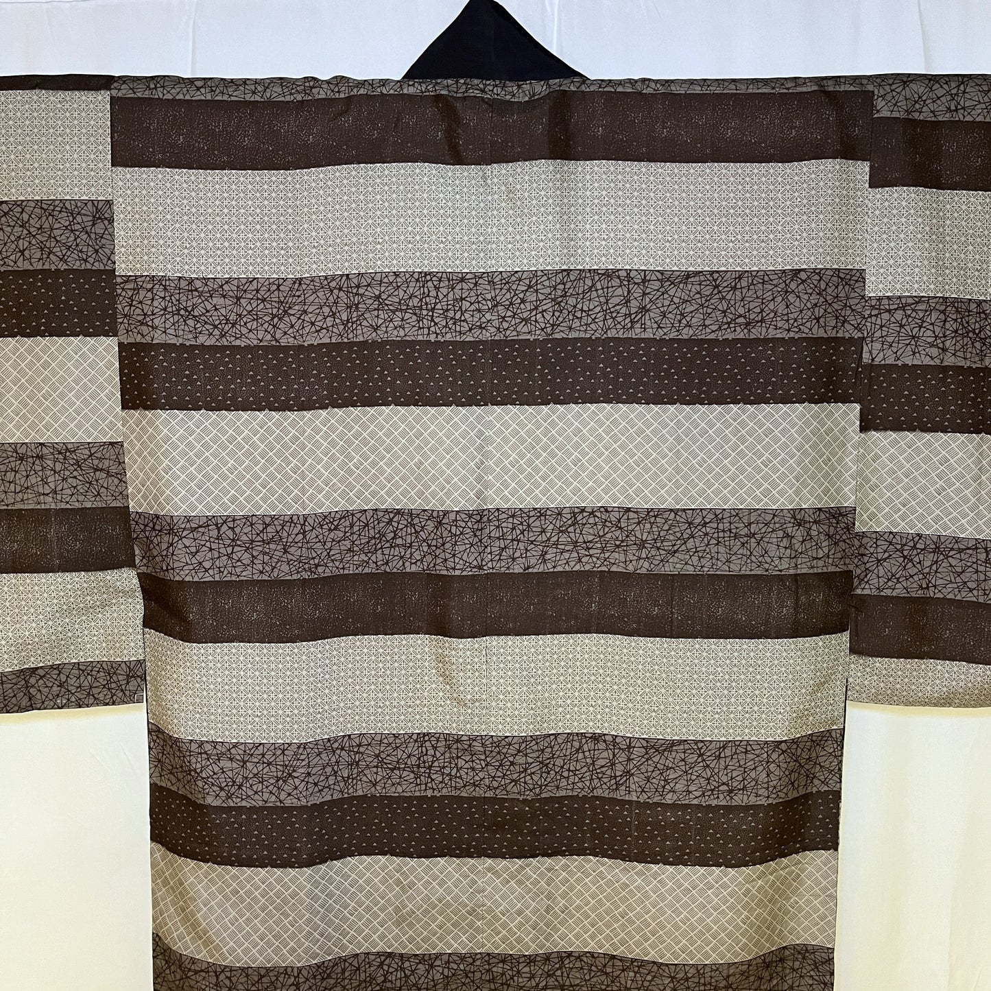 "Earthtone Bands" Man's Juban Underkimono