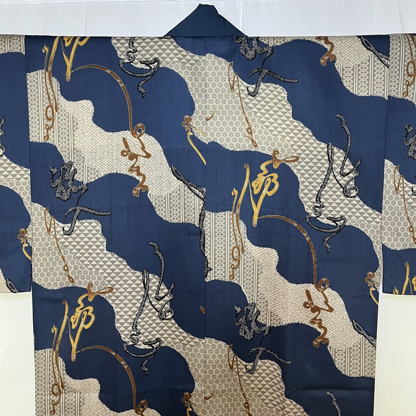 "Diagonal Ripples" Man's Juban Underkimono