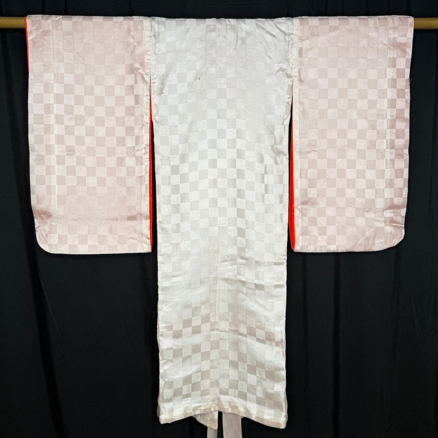 "Checkerboard Jacquard" Girl's Juban Underkimono