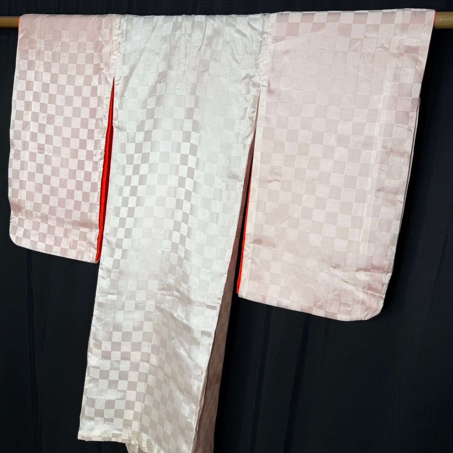 "Checkerboard Jacquard" Girl's Juban Underkimono