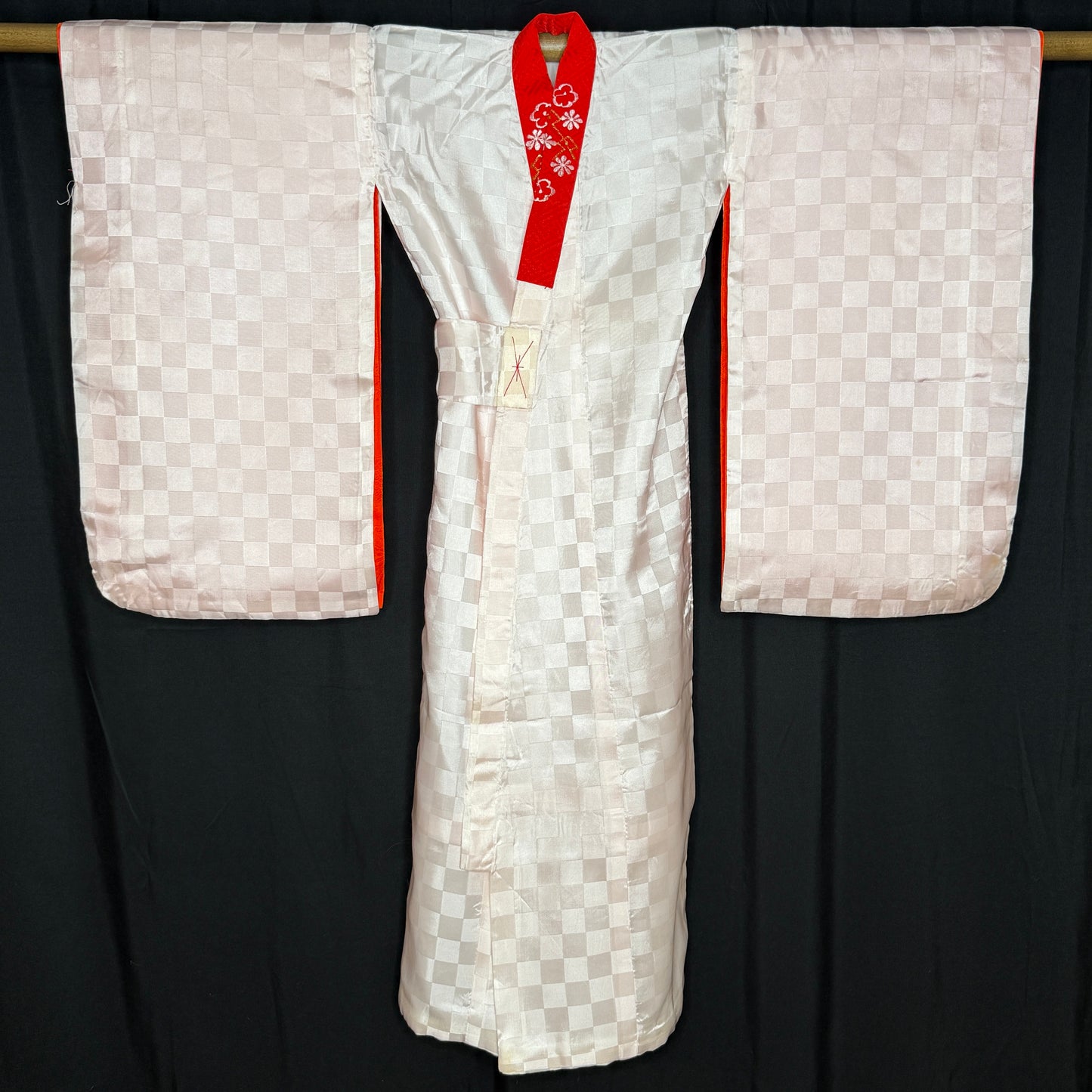 "Checkerboard Jacquard" Girl's Juban Underkimono