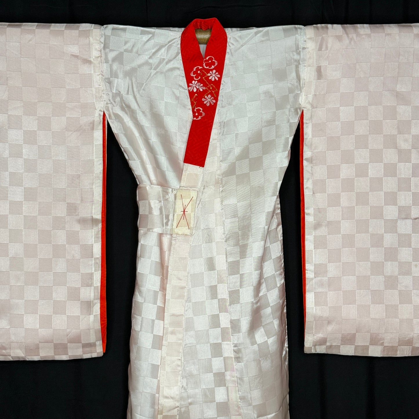 "Checkerboard Jacquard" Girl's Juban Underkimono