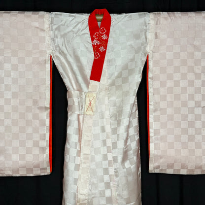 "Checkerboard Jacquard" Girl's Juban Underkimono