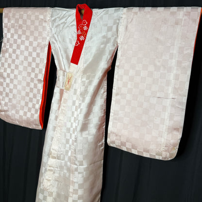 "Checkerboard Jacquard" Girl's Juban Underkimono