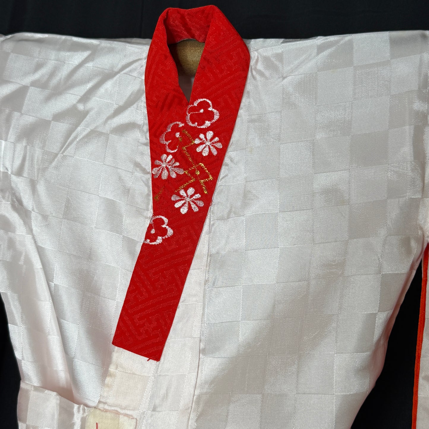 "Checkerboard Jacquard" Girl's Juban Underkimono
