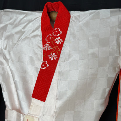 "Checkerboard Jacquard" Girl's Juban Underkimono