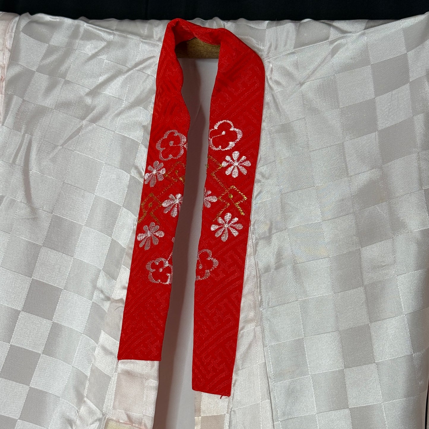 "Checkerboard Jacquard" Girl's Juban Underkimono