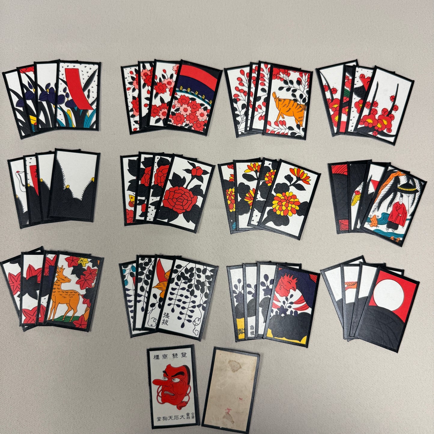 "Osaka Tengudo Made" Vintage Hanafuda Card Game