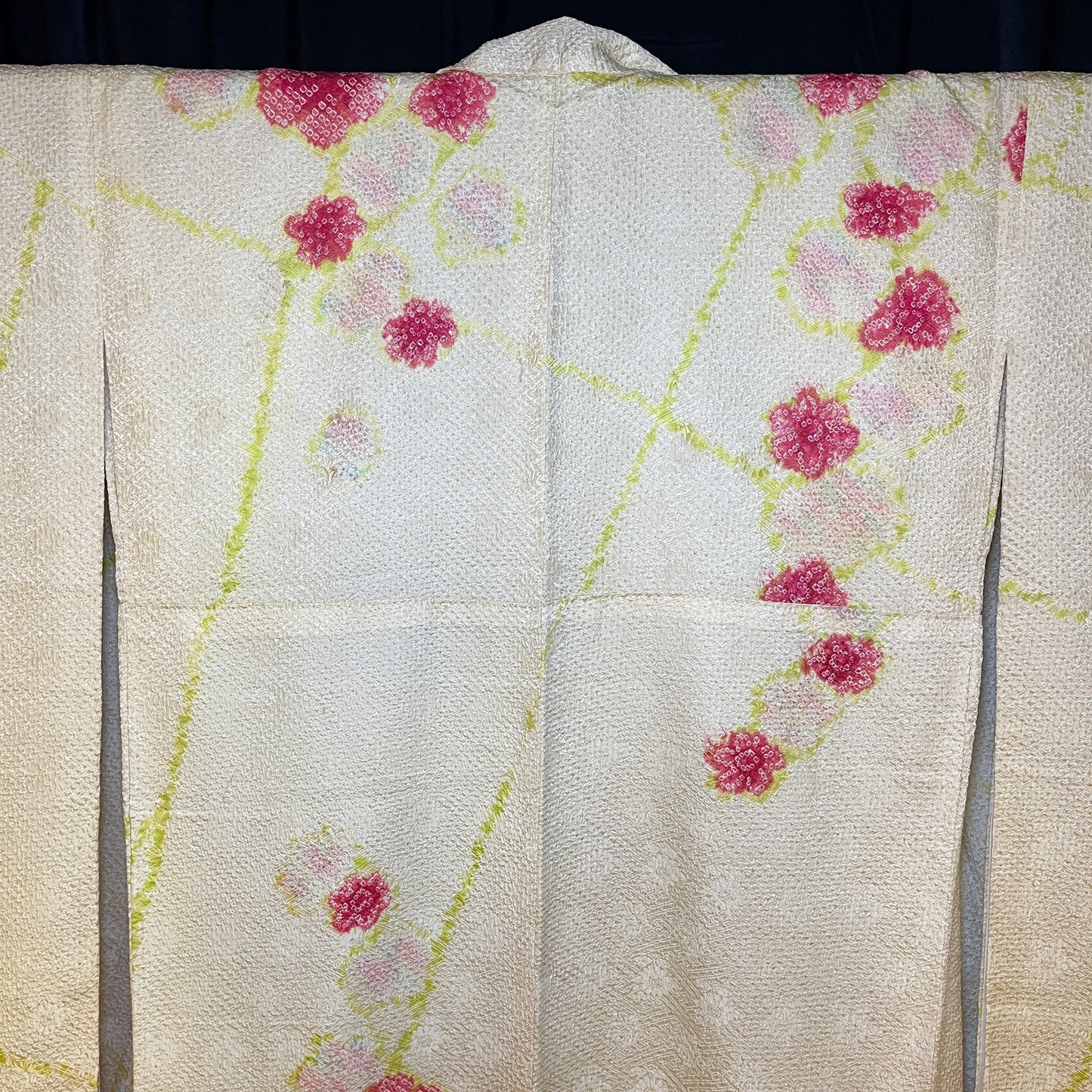 "Shibori Blooms" Vintage Furisode Kimono