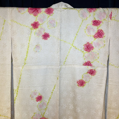 "Shibori Blooms" Vintage Furisode Kimono