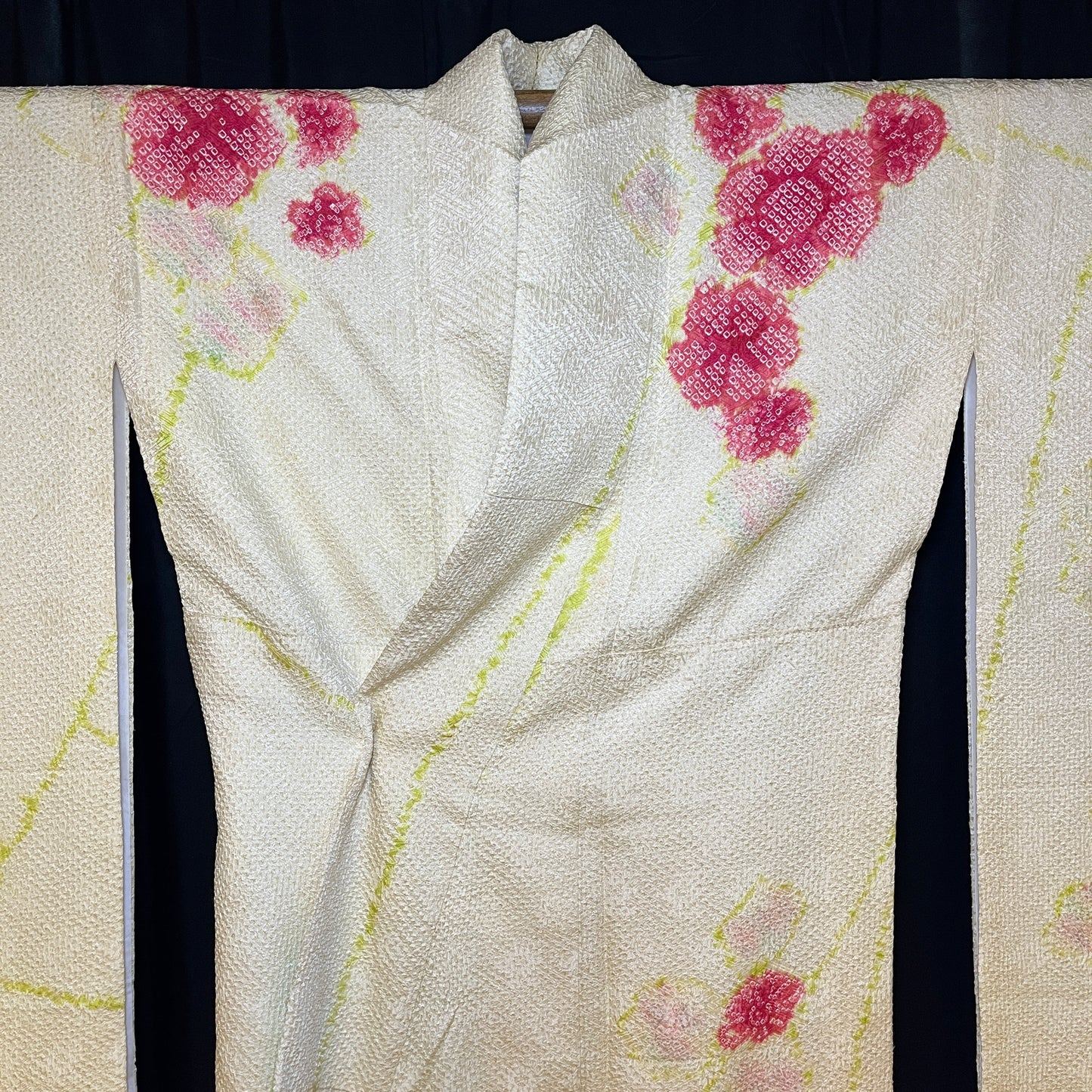 "Shibori Blooms" Vintage Furisode Kimono