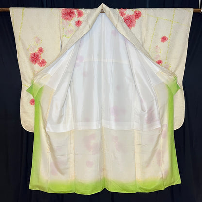 "Shibori Blooms" Vintage Furisode Kimono