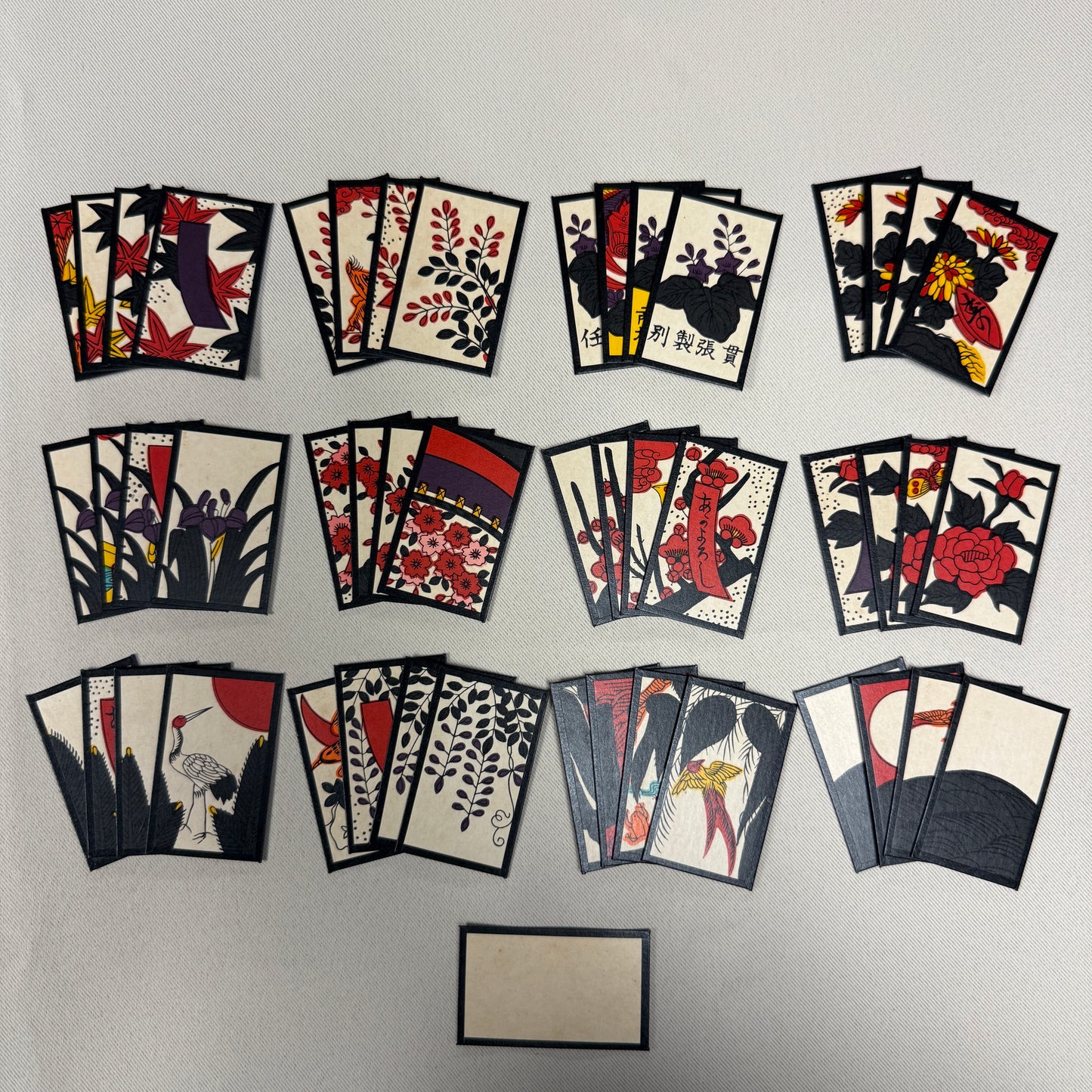"Made by Haritsunagi" Vintage Hanafuda Card Game