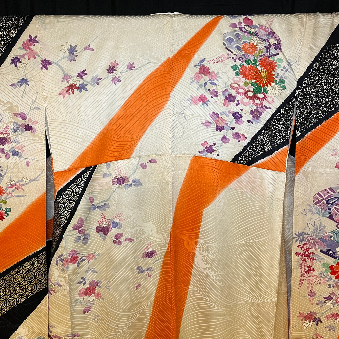 "Gift Boxes" Vintage Furisode Kimono