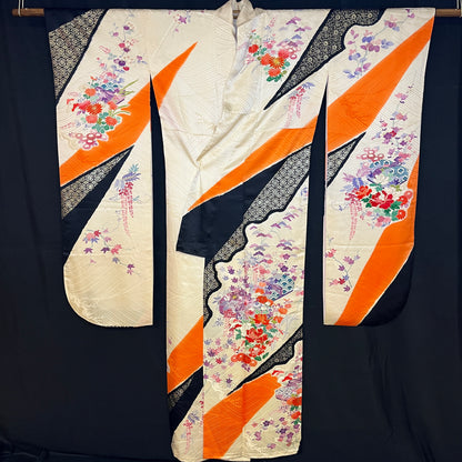 "Gift Boxes" Vintage Furisode Kimono