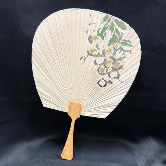 "Green Vines" Vintage Uchiwa Fan