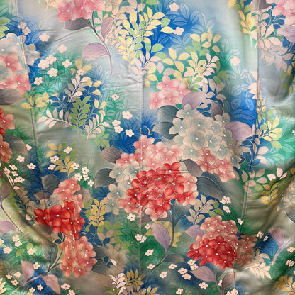 "Silver Yuzen" Vintage Furisode Kimono