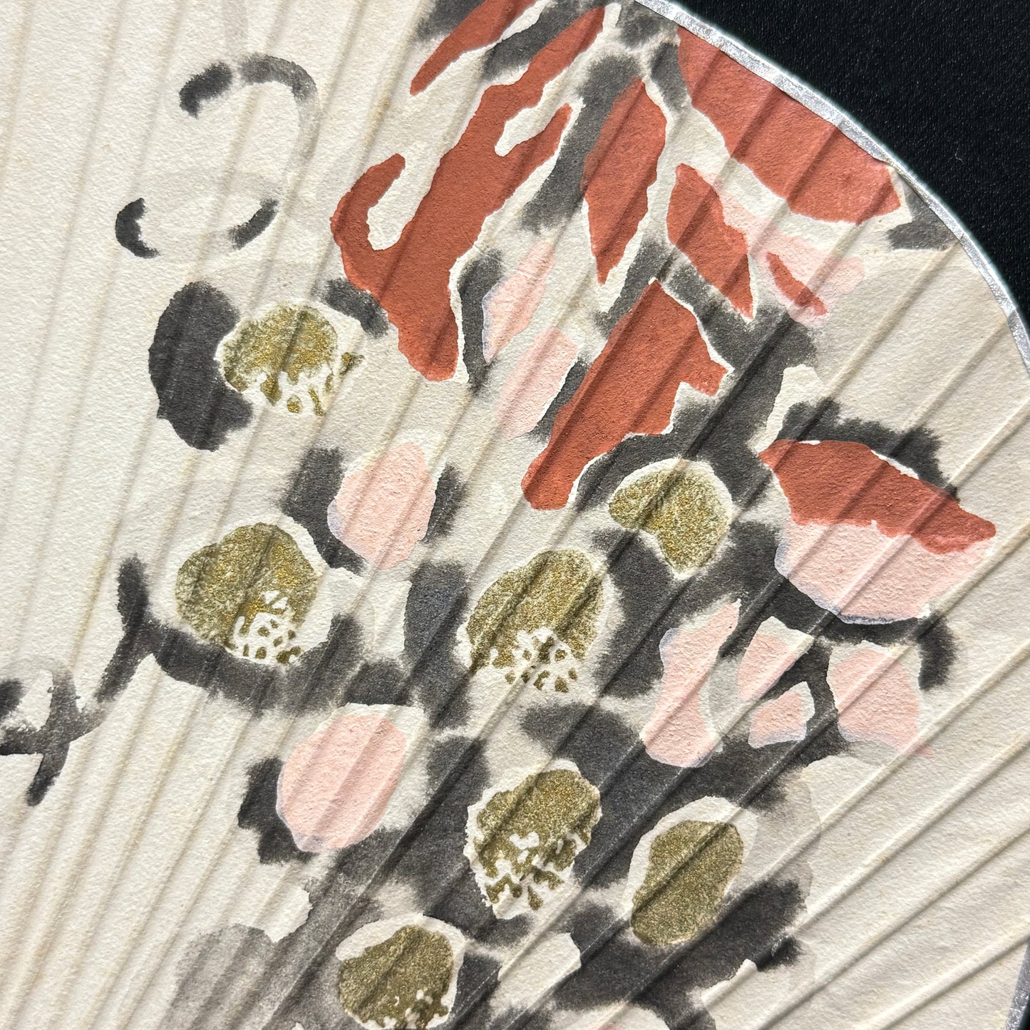 "Red Vines" Vintage Uchiwa Fan