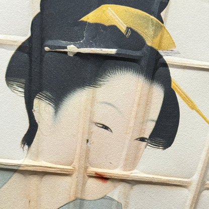 "Mikasa Onsen" Vintage Uchiwa Fan