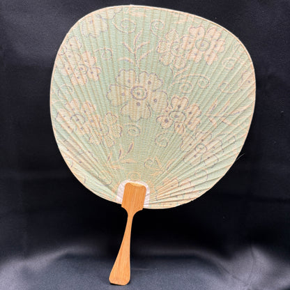 "Picnic in Seafoam" Vintage Uchiwa Fan