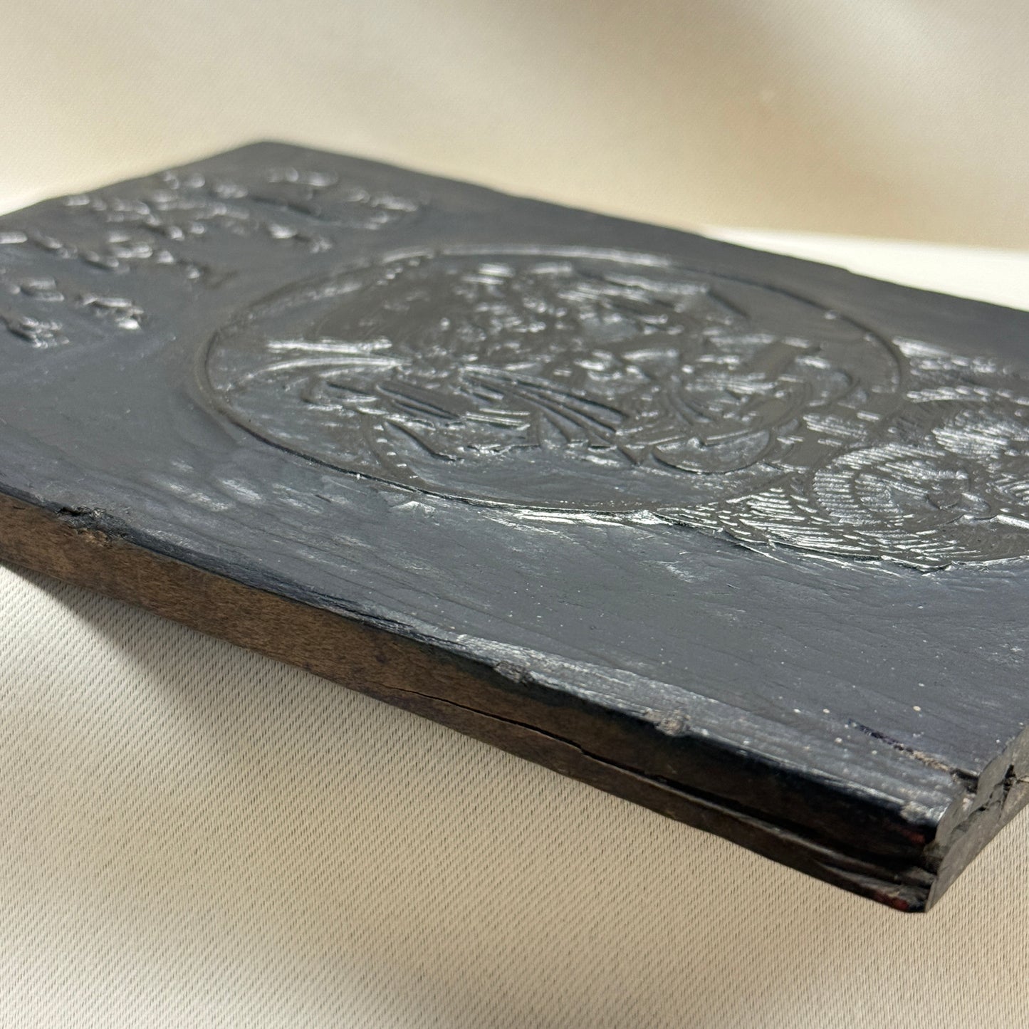 "Daikokuten" Hand Carved Woodblock