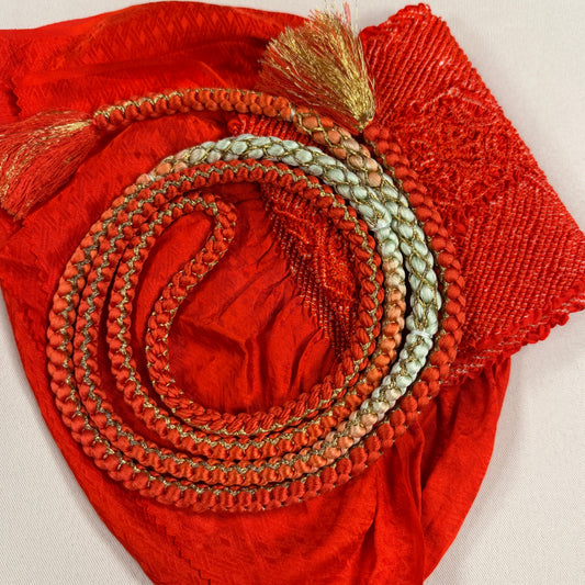 "Festive Flame" Obiage Obijime Set