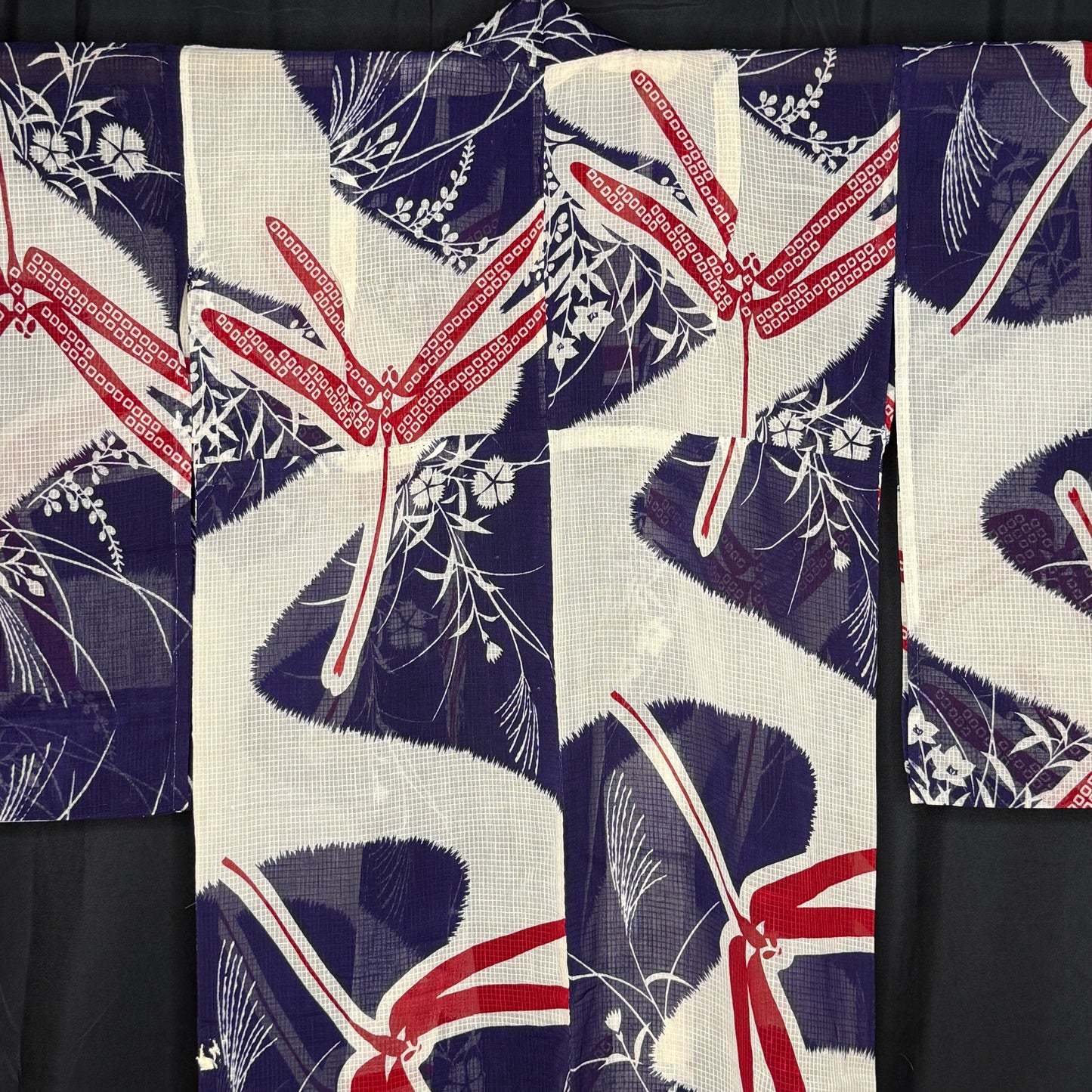 "Evening Dragonflies" Vintage Japanese Yukata