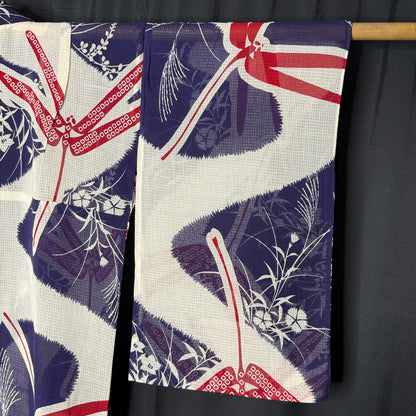 "Evening Dragonflies" Vintage Japanese Yukata