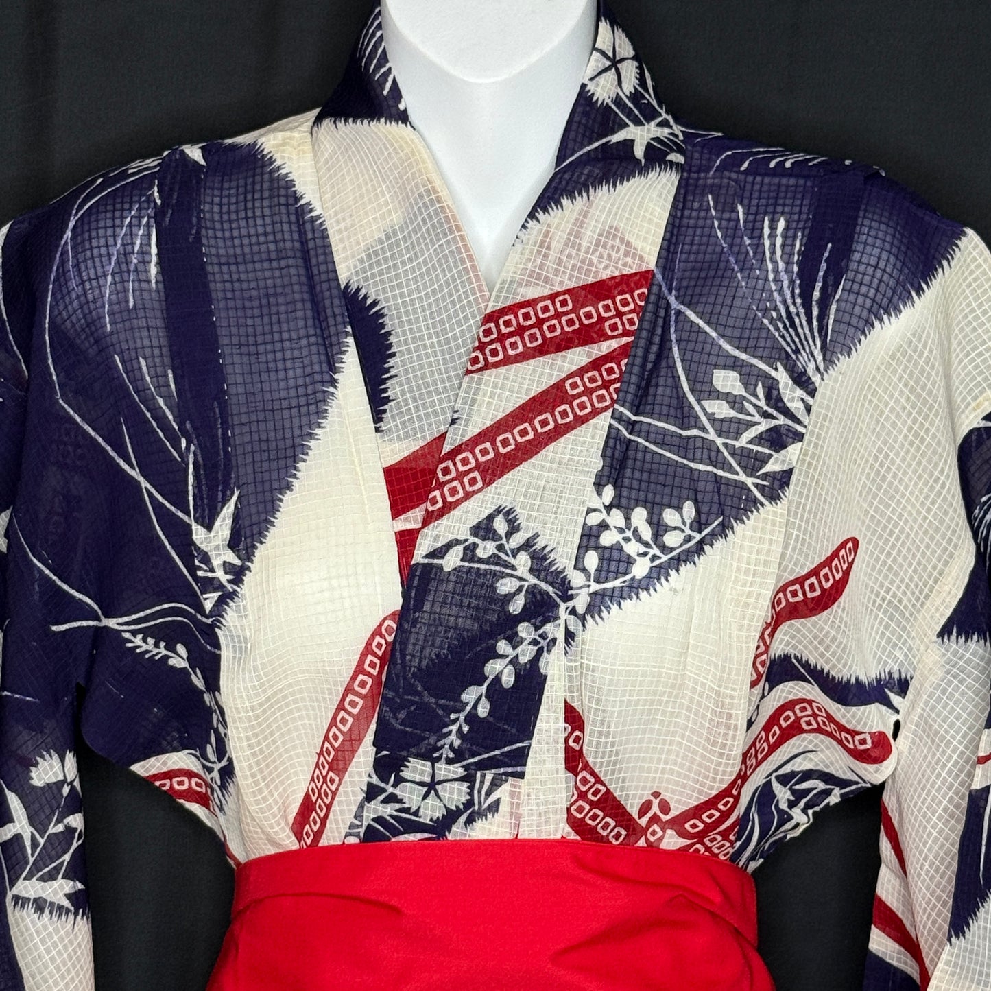 "Evening Dragonflies" Vintage Japanese Yukata