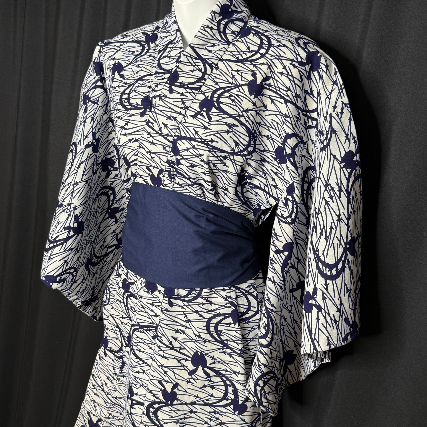 "Summer Wind" Vintage Japanese Yukata