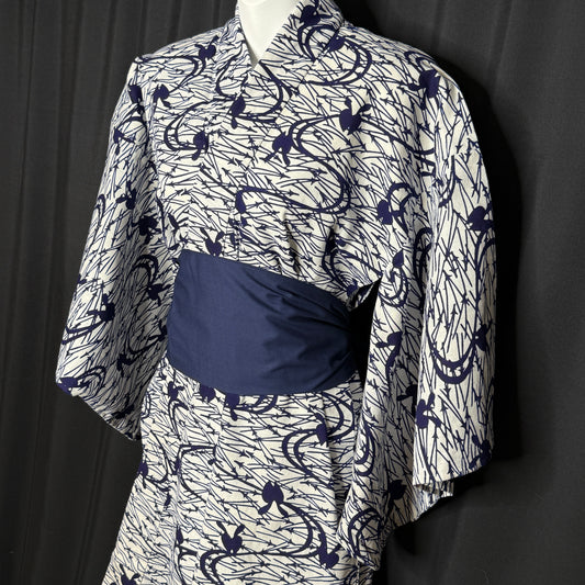 "Summer Wind" Vintage Japanese Yukata