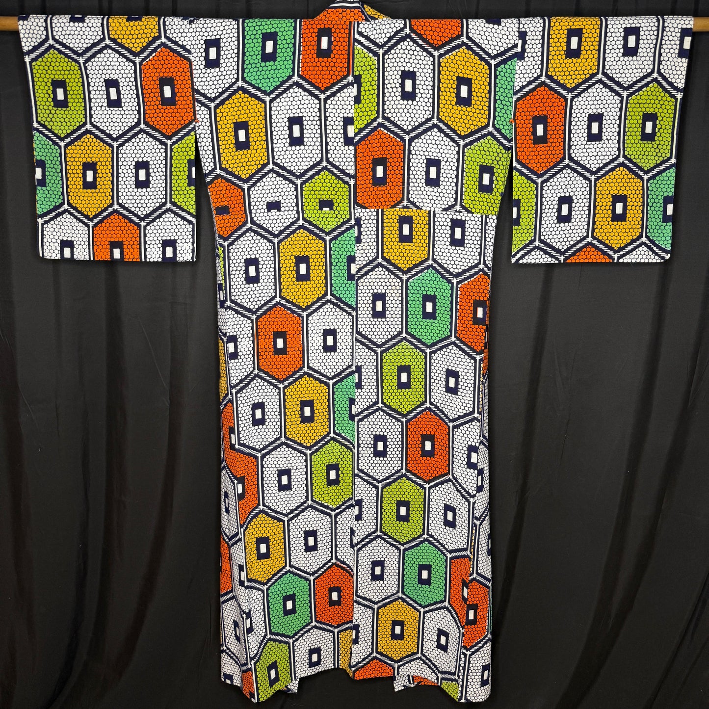 "Pop Art Kikko" Vintage Japanese Yukata