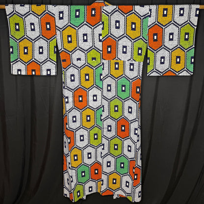 "Pop Art Kikko" Vintage Japanese Yukata