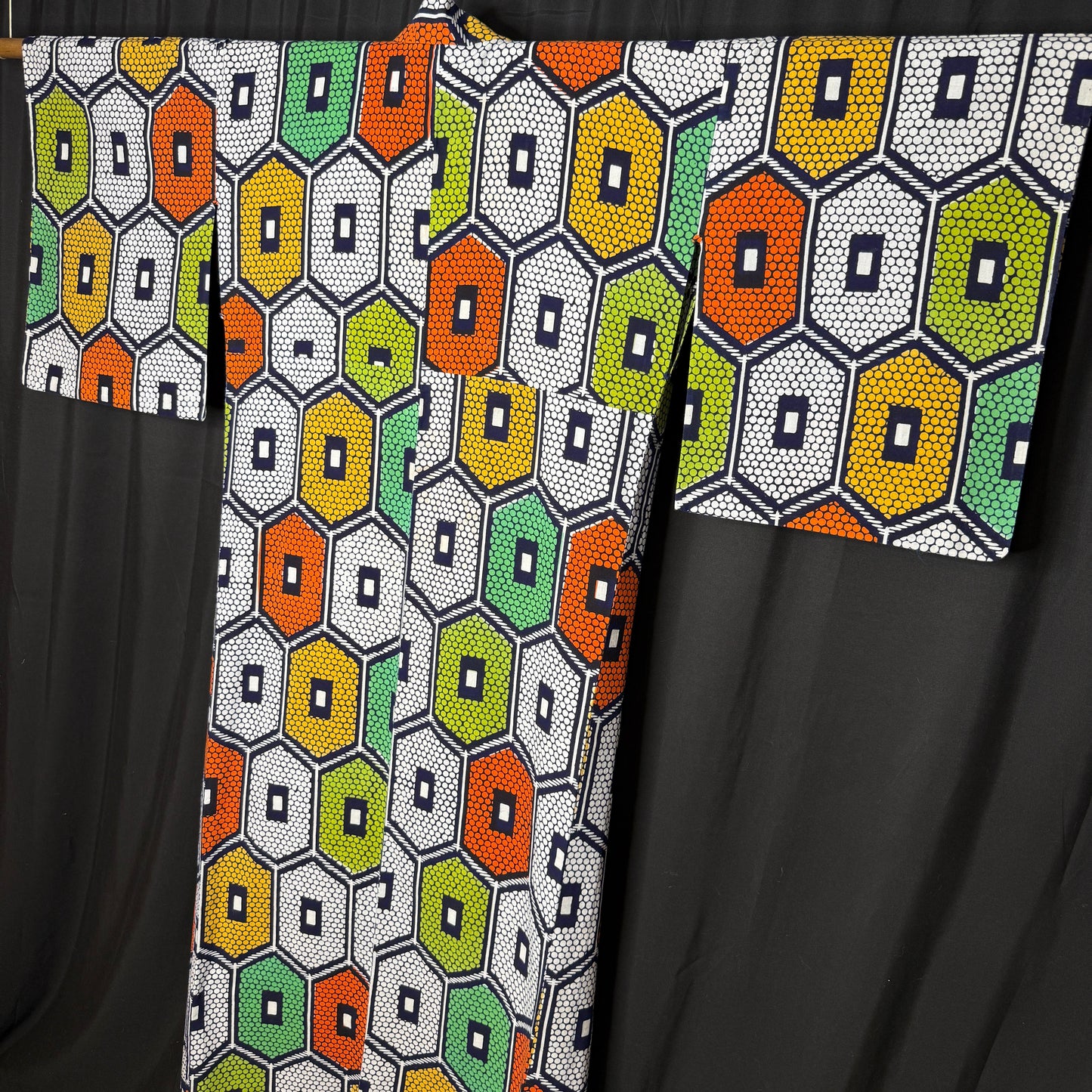 "Pop Art Kikko" Vintage Japanese Yukata