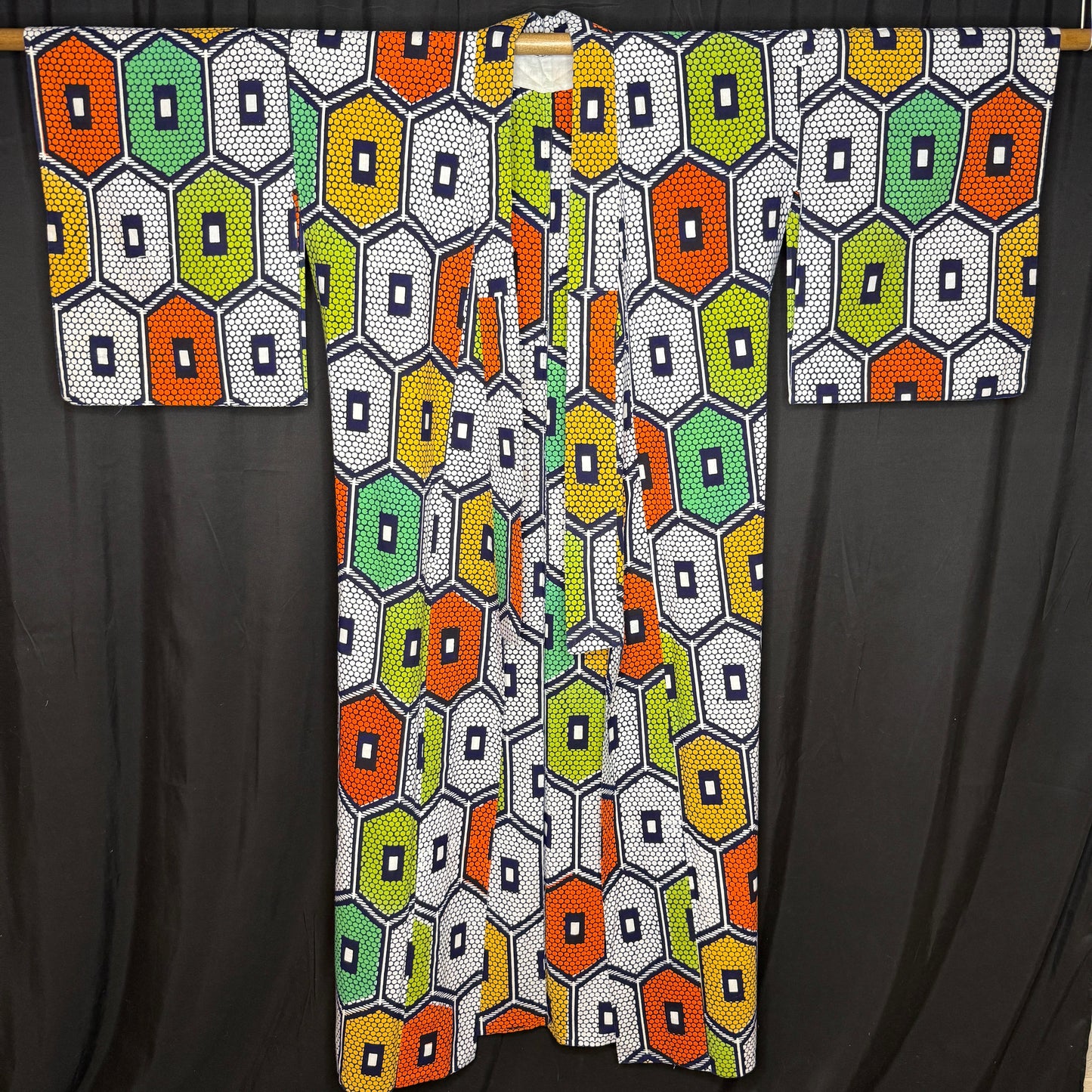 "Pop Art Kikko" Vintage Japanese Yukata