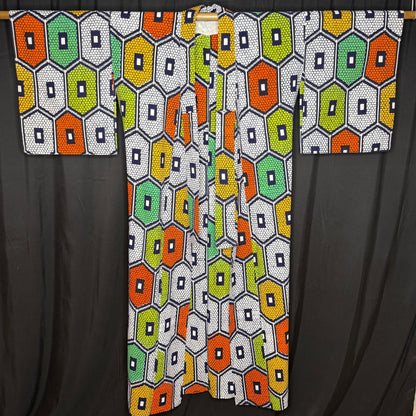 "Pop Art Kikko" Vintage Japanese Yukata