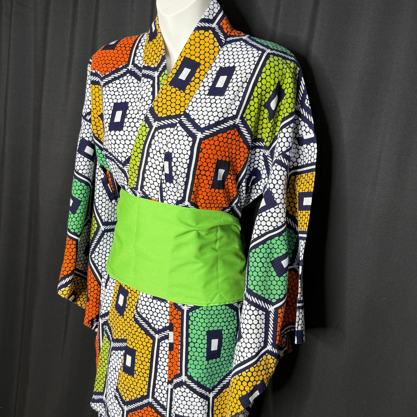"Pop Art Kikko" Vintage Japanese Yukata