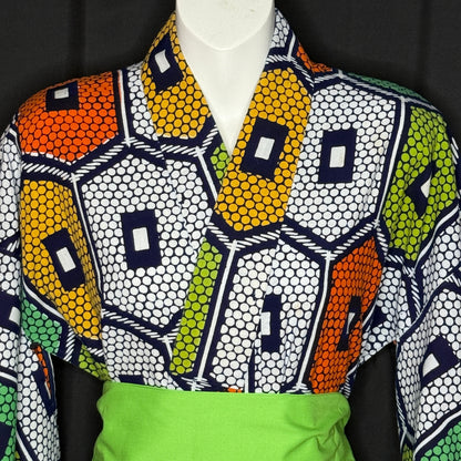 "Pop Art Kikko" Vintage Japanese Yukata