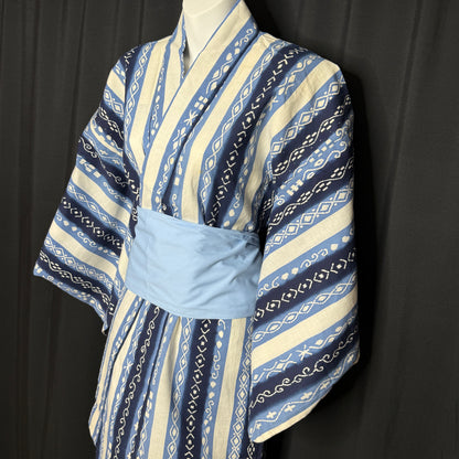 "Blue Ribbon" Vintage Japanese Yukata