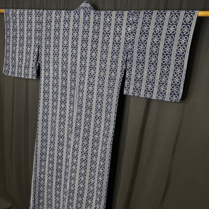 "Indigo and White" Vintage Japanese Yukata