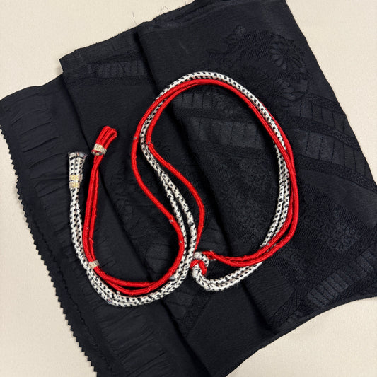 "Crimson Shadow" Obiage Obijime Set