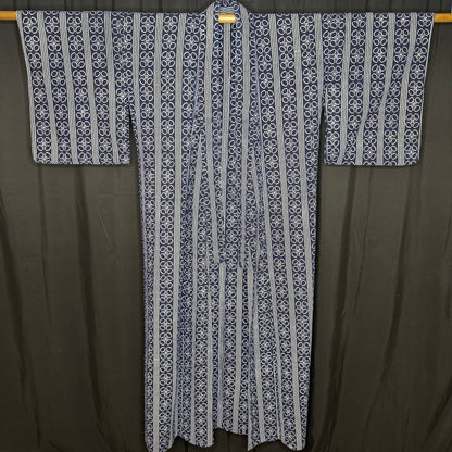"Indigo and White" Vintage Japanese Yukata