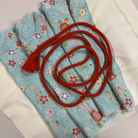 "Cheerful Florals" Obiage Obijime Set