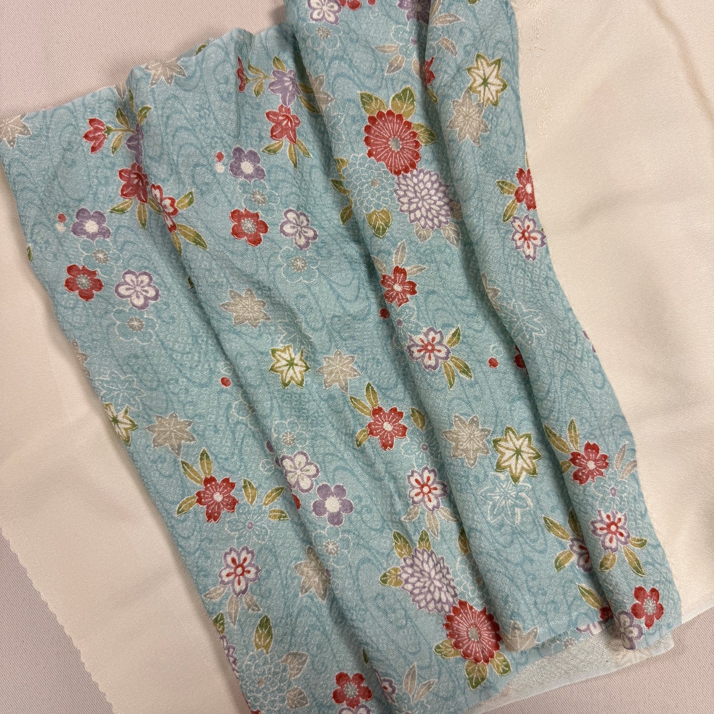 "Cheerful Florals" Obiage Obijime Set