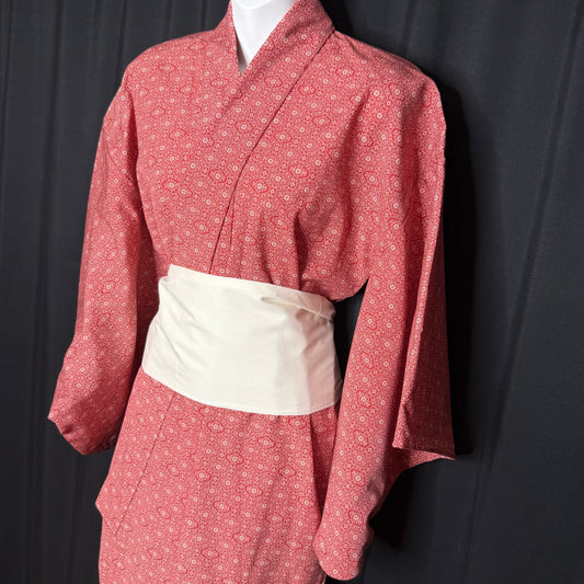 "Strawberry Red" Vintage Casual Kimono